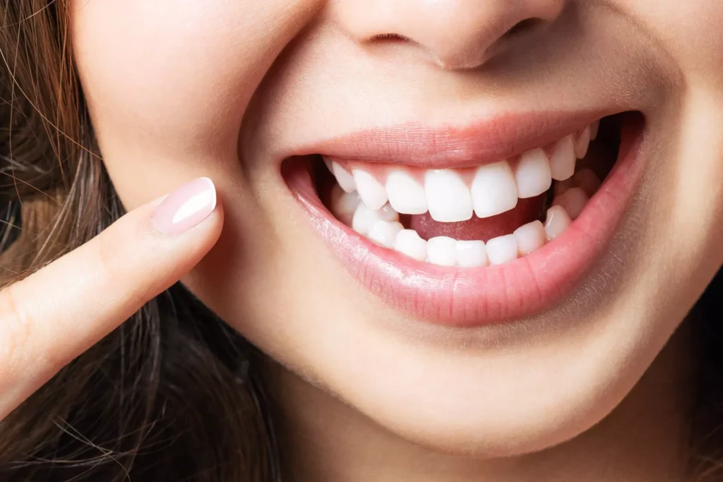 Woman smiling with healthy natural-looking teeth